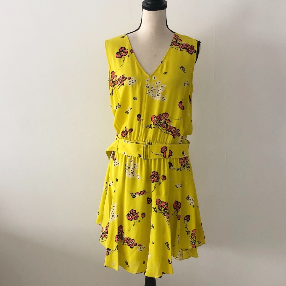 A.L.C. Yellow Floral Mini Dress